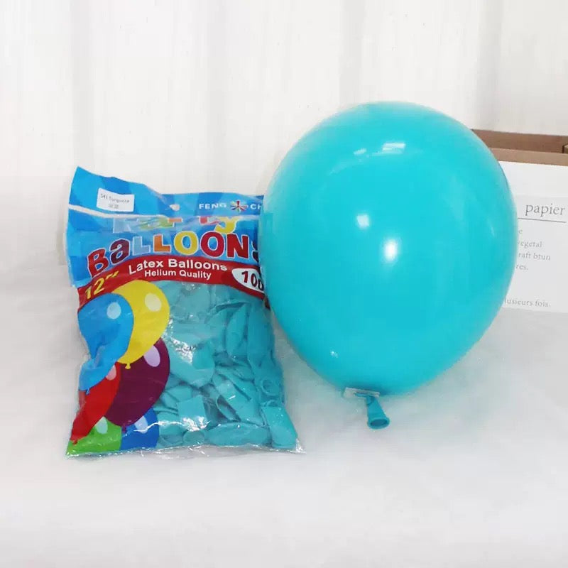 12 Inch Pastel Matte &amp; Pearl Assorted Color Round Latex Balloons, Thickened Windmill Balloons 100 Pack for Party Decorations