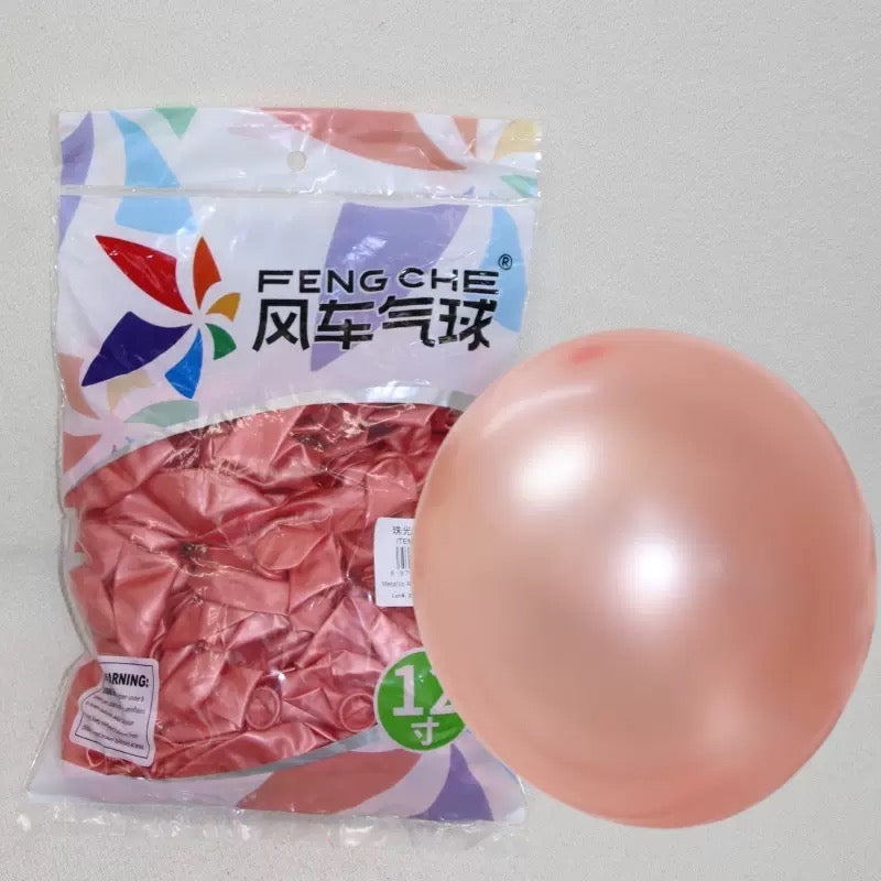 12 Inch Pastel Matte &amp; Pearl Assorted Color Round Latex Balloons, Thickened Windmill Balloons 100 Pack for Party Decorations