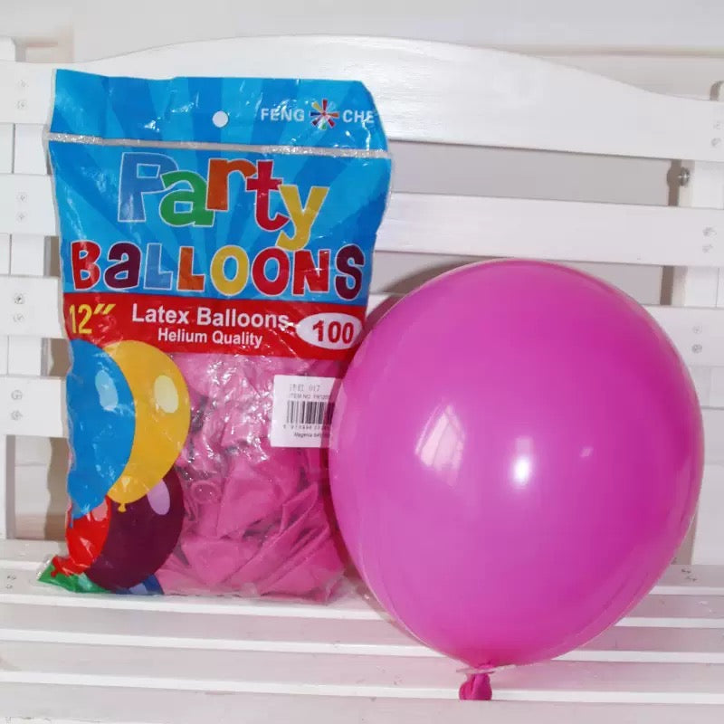 12 Inch Standard Color Round Latex Balloons 100 Count, Thick Pearl &amp; Matte Finish Windmill Balloons, Small Fresh Style for Birthday &amp; Wedding Decor
