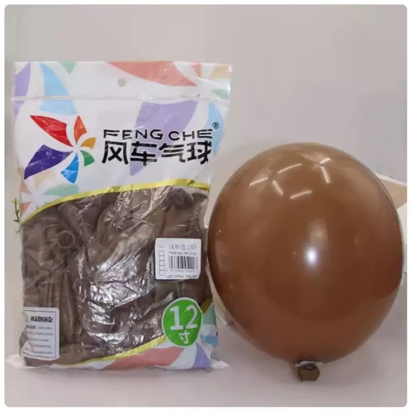 12 Inch Standard Color Round Latex Balloons 100 Count, Thick Pearl &amp; Matte Finish Windmill Balloons, Small Fresh Style for Birthday &amp; Wedding Decor