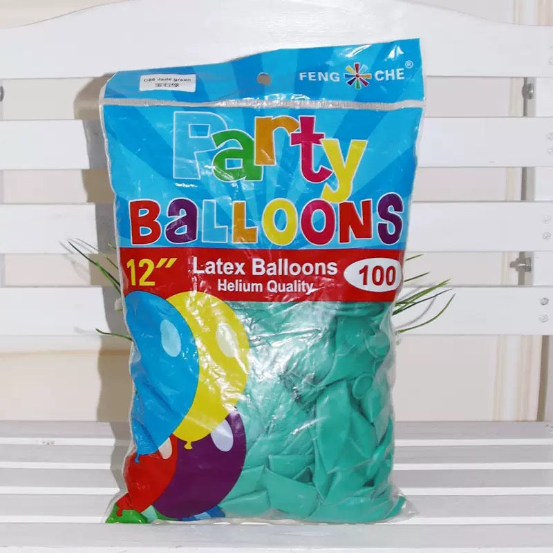 12 Inch Standard Color Round Latex Balloons 100 Count, Thick Pearl &amp; Matte Finish Windmill Balloons, Small Fresh Style for Birthday &amp; Wedding Decor