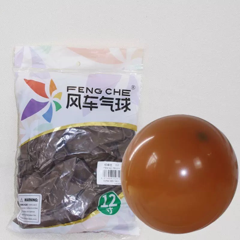 12 Inch Standard Color Round Latex Balloons 100 Count, Thick Pearl &amp; Matte Finish Windmill Balloons, Small Fresh Style for Birthday &amp; Wedding Decor