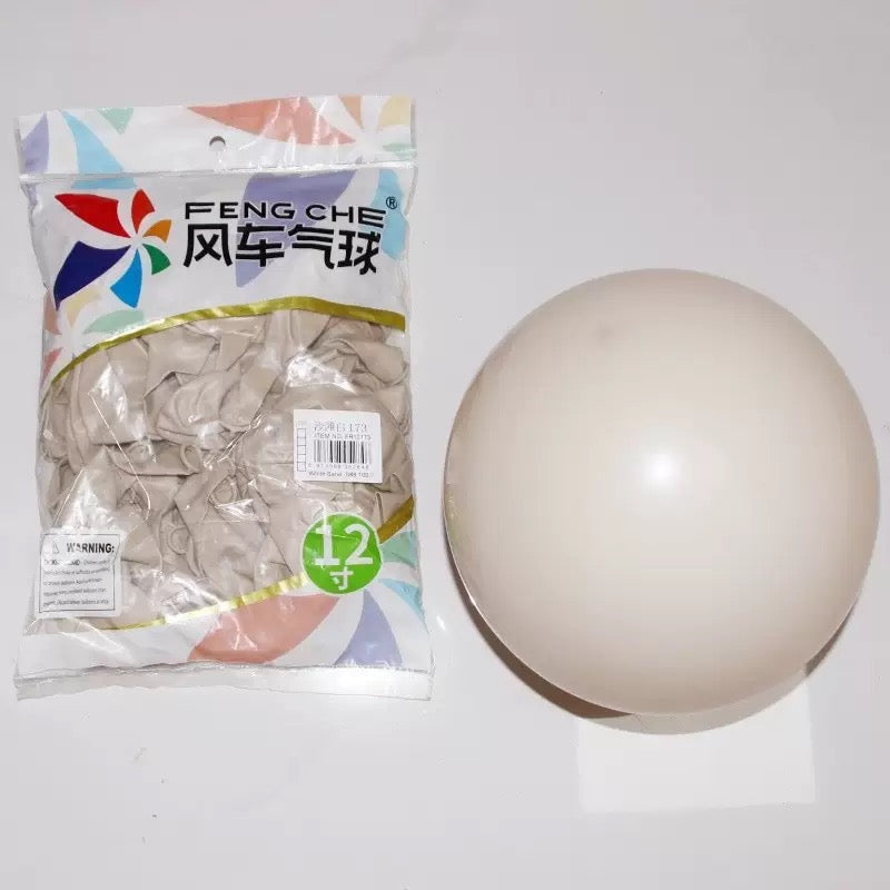 12 Inch Standard Color Round Latex Balloons 100 Count, Thick Pearl &amp; Matte Finish Windmill Balloons, Small Fresh Style for Birthday &amp; Wedding Decor