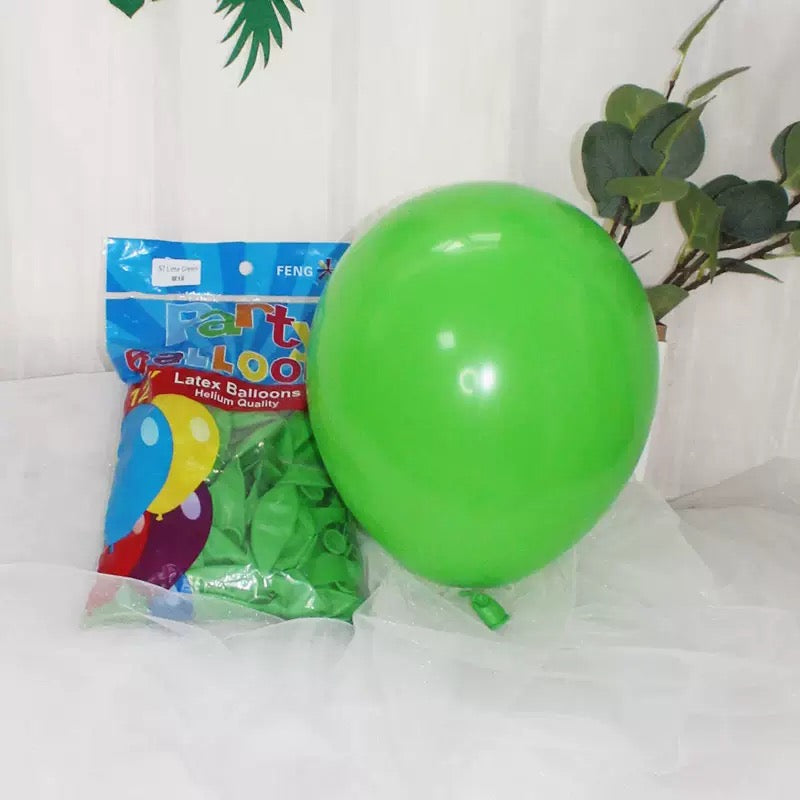 12 Inch Standard Color Round Latex Balloons 100 Count, Thick Pearl &amp; Matte Finish Windmill Balloons, Small Fresh Style for Birthday &amp; Wedding Decor