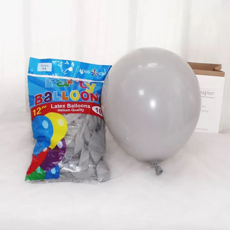 12 Inch Standard Color Round Latex Balloons 100 Count, Thick Pearl &amp; Matte Finish Windmill Balloons, Small Fresh Style for Birthday &amp; Wedding Decor