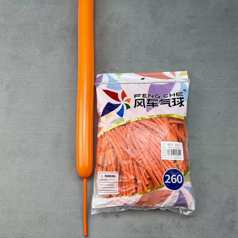 260 Long Latex Magic Balloons, Heavy-Duty Twisting Balloons for Clown Dolls, Party Decor &amp; Street Vending