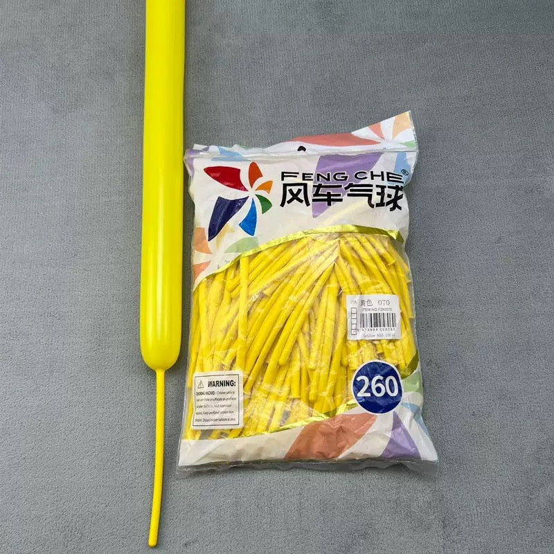 260 Long Twisting Balloons, Thick Latex Magic Balloons for Clown Sculptures, Carnival Party &amp; Street Vending Supplies