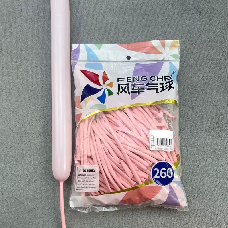260 Long Twisting Balloons, Thick Latex Magic Balloons for Clown Sculptures, Carnival Party &amp; Street Vending Supplies