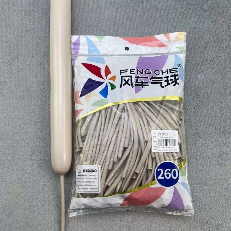 260 Long Twisting Balloons, Thick Latex Magic Balloons for Clown Sculptures, Carnival Party &amp; Street Vending Supplies