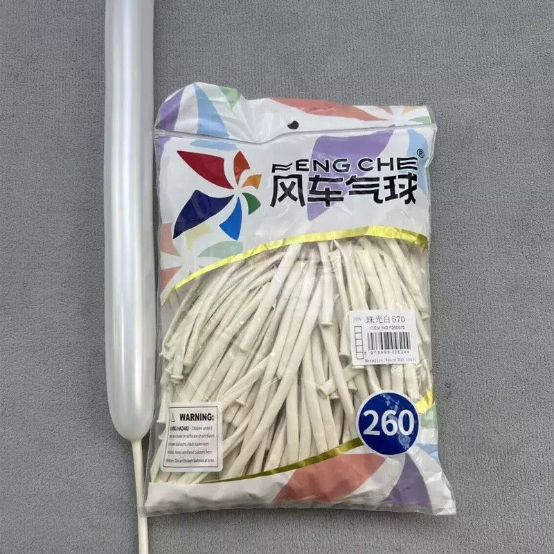 260 Long Twisting Balloons, Thick Latex Magic Balloons for Clown Sculptures, Carnival Party &amp; Street Vending Supplies