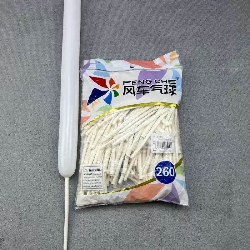 260 Long Twisting Balloons, Thick Latex Magic Balloons for Clown Sculptures, Carnival Party &amp; Street Vending Supplies