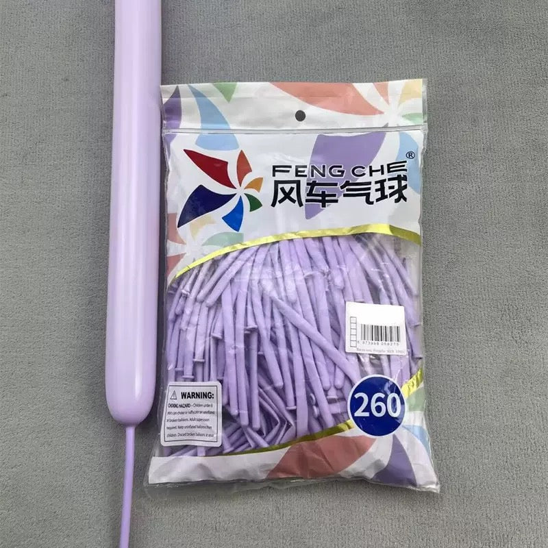260 Long Latex Magic Balloons, Heavy-Duty Twisting Balloons for Clown Dolls, Party Decor &amp; Street Vending