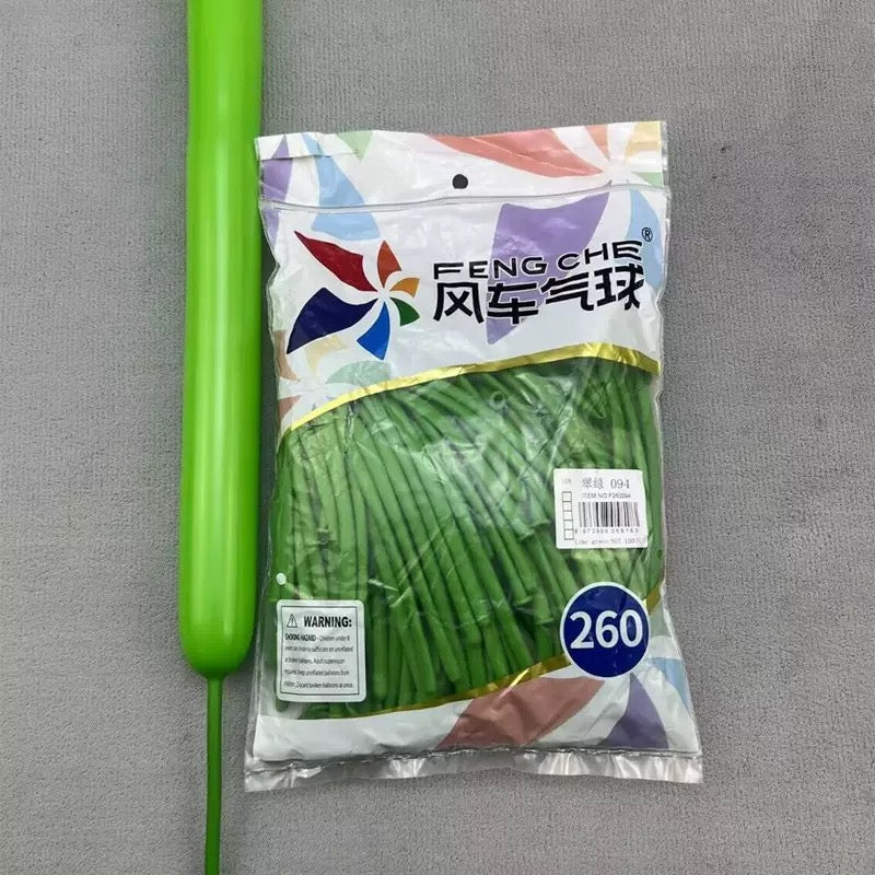 260 Long Latex Magic Balloons, Heavy-Duty Twisting Balloons for Clown Dolls, Party Decor &amp; Street Vending