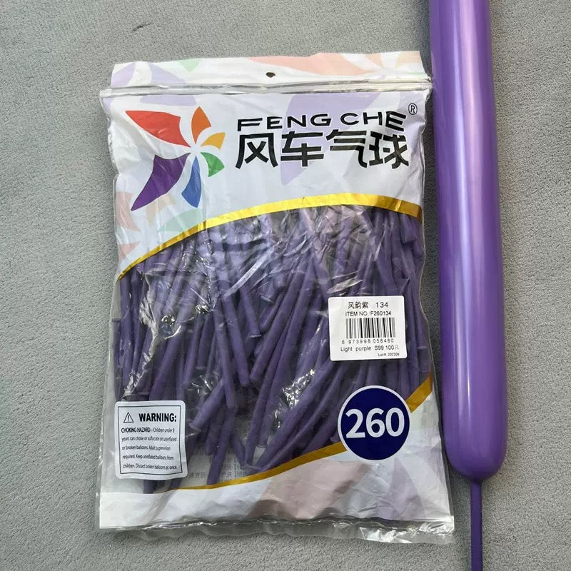 260 Long Latex Magic Balloons, Heavy-Duty Twisting Balloons for Clown Dolls, Party Decor &amp; Street Vending
