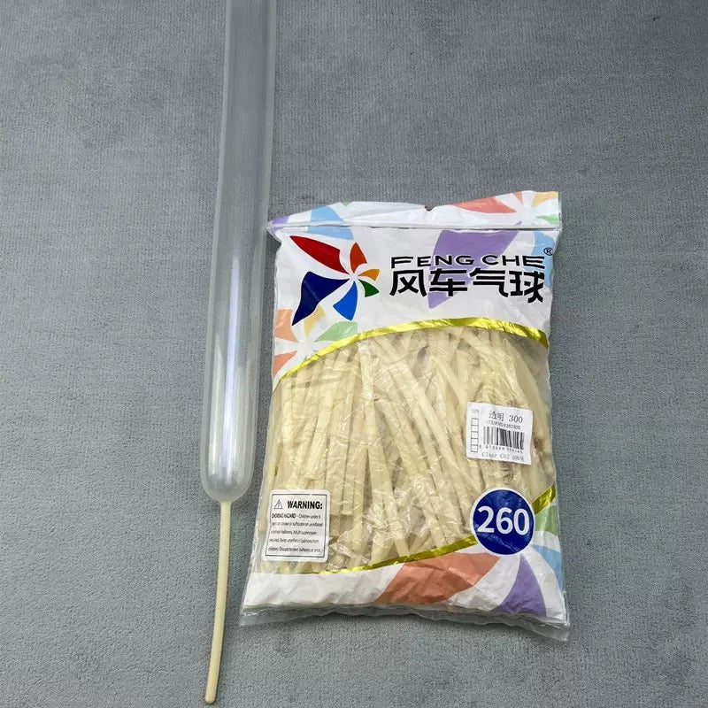 260 Long Latex Magic Balloons, Heavy-Duty Twisting Balloons for Clown Dolls, Party Decor &amp; Street Vending