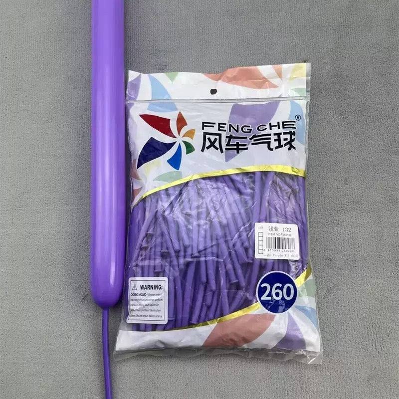 260 Long Twisting Balloons, Thick Latex Magic Balloons for Clown Sculptures, Carnival Party &amp; Street Vending Supplies