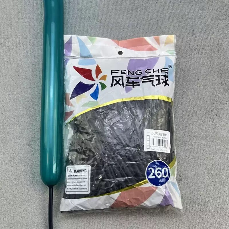 260 Long Twisting Balloons, Thick Latex Magic Balloons for Clown Sculptures, Carnival Party &amp; Street Vending Supplies