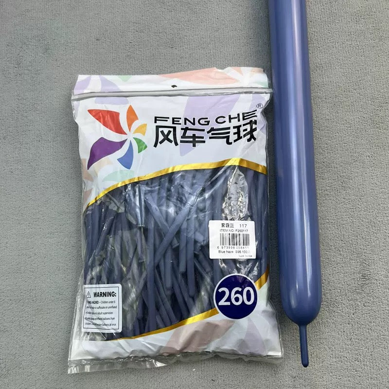 260 Long Twisting Balloons, Thick Latex Magic Balloons for Clown Sculptures, Carnival Party &amp; Street Vending Supplies