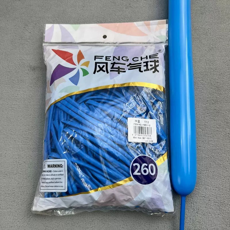 260 Long Twisting Balloons, Thick Latex Magic Balloons for Clown Sculptures, Carnival Party &amp; Street Vending Supplies