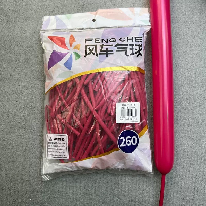 260 Long Twisting Balloons, Thick Latex Magic Balloons for Clown Sculptures, Carnival Party &amp; Street Vending Supplies