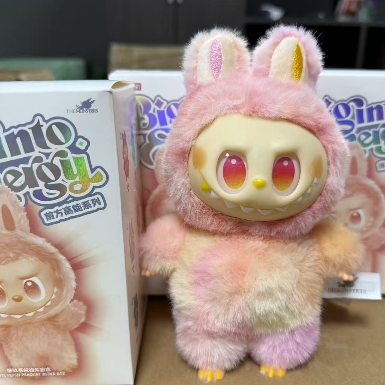 Viral Labubu Generation 3 Plush Doll Keychain Pendant Cute Backpack Charm Pop Mart Claw Machine Prize Factory Stock