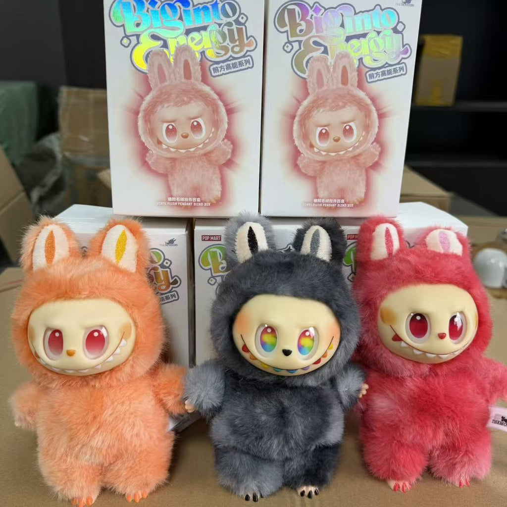 Viral Labubu Generation 3 Plush Doll Keychain Pendant Cute Backpack Charm Pop Mart Claw Machine Prize Factory Stock