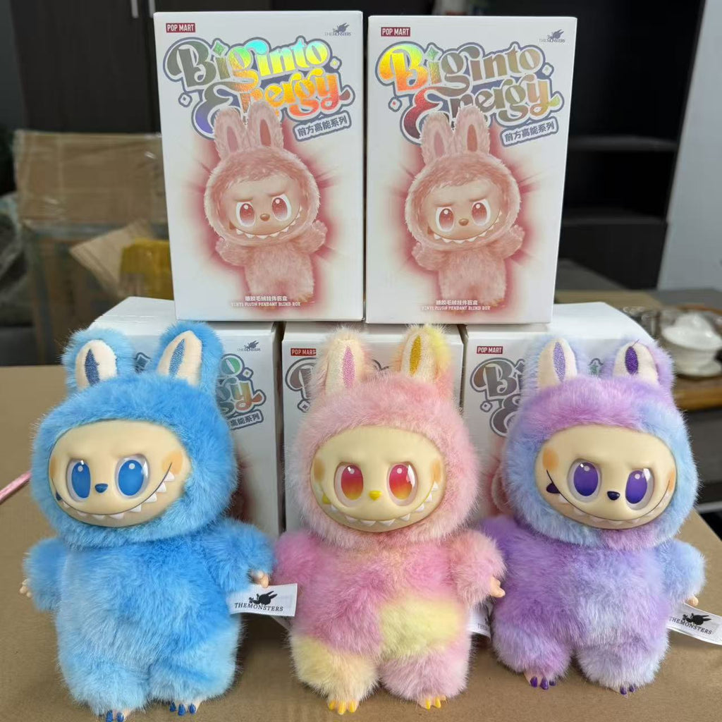 Viral Labubu Generation 3 Plush Doll Keychain Pendant Cute Backpack Charm Pop Mart Claw Machine Prize Factory Stock