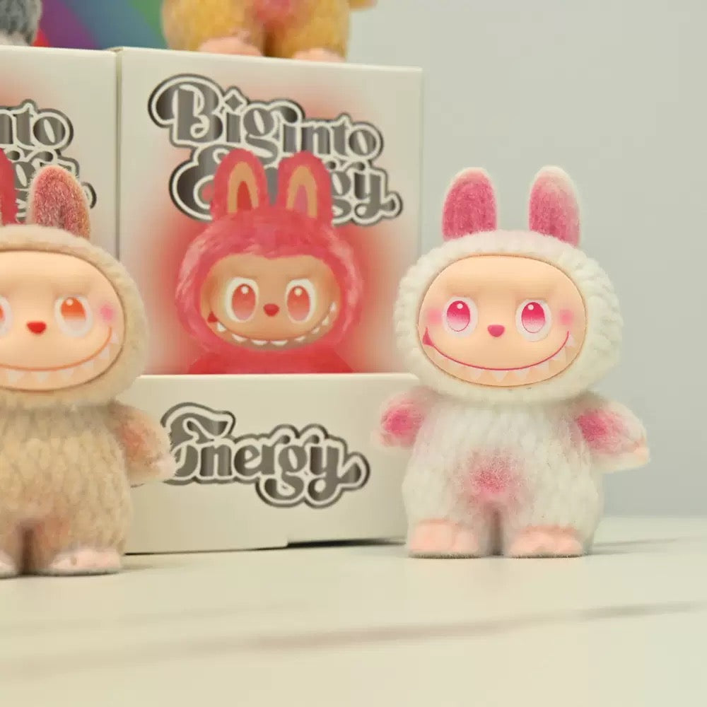 Flocked Blind Box Doll Large Internet Celebrity Plush Toy Wholesale Street Stall Supply LABUBU
