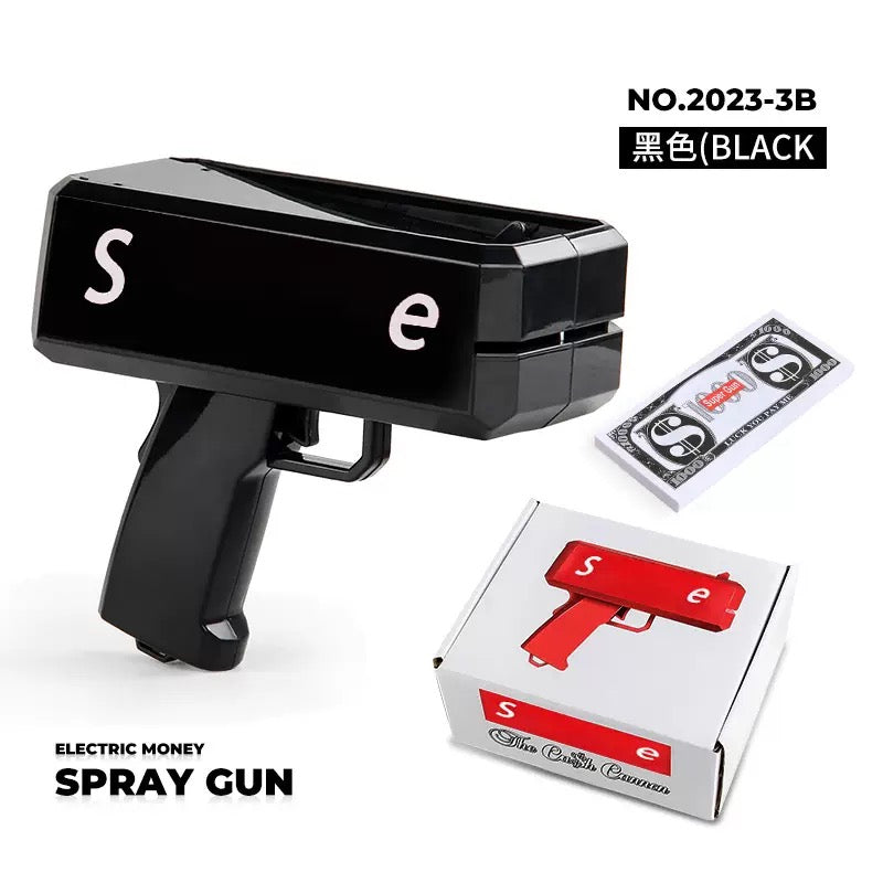 Novelty Money Gun Toy Cash Shooter Party Supplies Funny Spray Dollar Gun for Celebration  Super Money Gun Plastic Cash Spray Toy Funny Party Game Gift Shoot Dollar Bill Gun