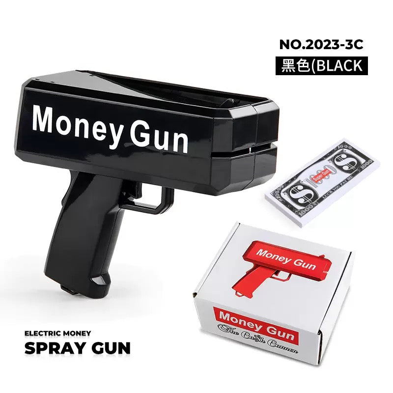 Upgraded Electric Money Gun High Power Cash Spray Toy Party Festival Prop Dollar Gun Novelty Money Gun Toy Cash Shooter Party Supplies Funny Spray Dollar Gun for Celebration