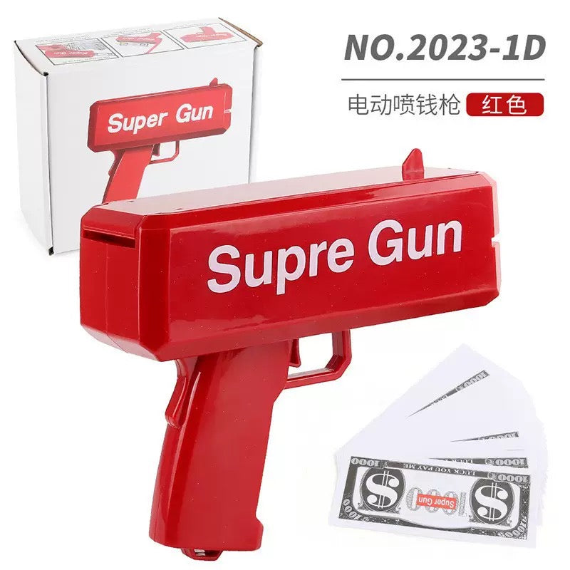 Novelty Money Gun Toy Cash Shooter Party Supplies Funny Spray Dollar Gun for Celebration  Super Money Gun Plastic Cash Spray Toy Funny Party Game Gift Shoot Dollar Bill Gun