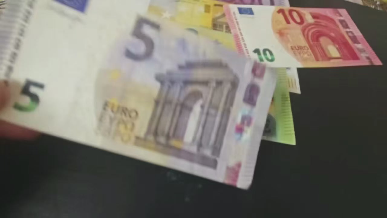 Virtual Euro Prop Currency Money Props Play Game Money Decor Party Money Banknote Bill Euros Europe Money Prop