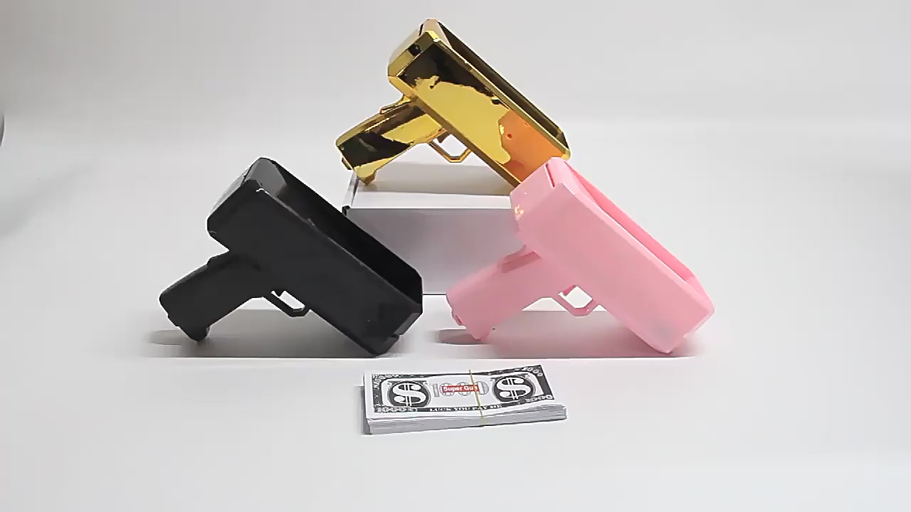 Upgraded Electric Money Gun High Power Cash Spray Toy Party Festival Prop Dollar Gun Novelty Money Gun Toy Cash Shooter Party Supplies Funny Spray Dollar Gun for Celebration