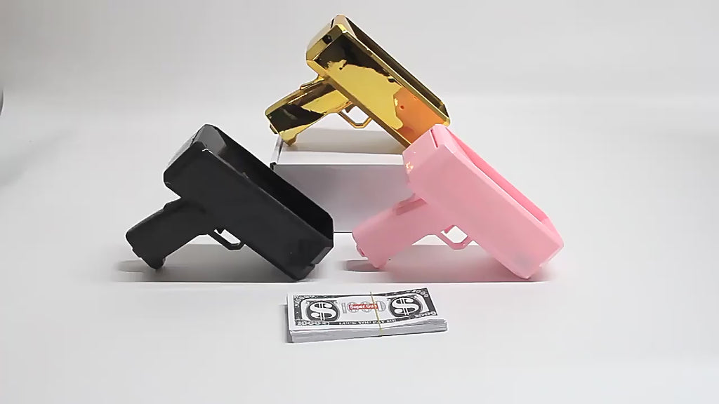 Novelty Money Gun Toy Cash Shooter Party Supplies Funny Spray Dollar Gun for Celebration  Super Money Gun Plastic Cash Spray Toy Funny Party Game Gift Shoot Dollar Bill Gun